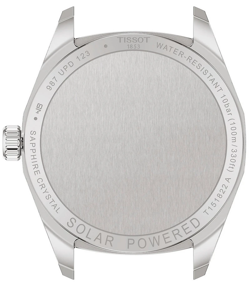 Tissot Unisex PRC 100 Solar Classic Contemporary Collection Quartz Analog 316L Stainless Steel Bracelet Watch