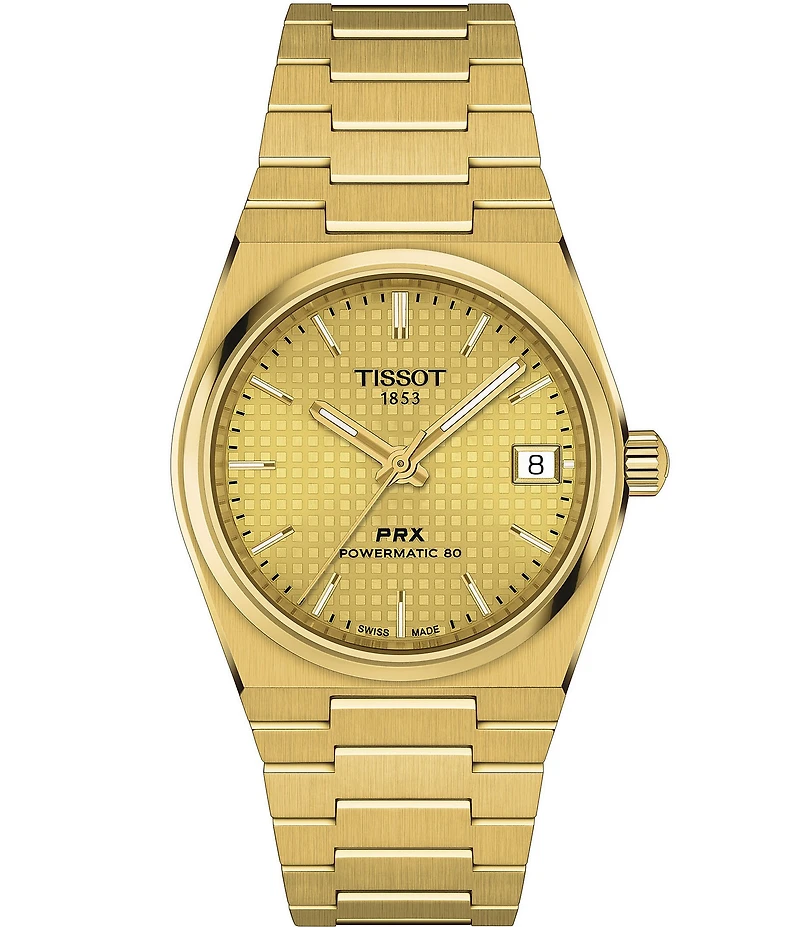Tissot Unisex PRX Powermatic 80 Automatic Yellow Gold Stainless Steel Bracelet Watch