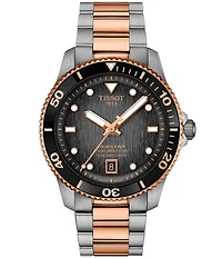 Tissot Unisex Seastar 1000 Powermatic 80 Automatic Two Tone Stainless Steel Bracelet Watch