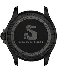 Tissot Unisex Seastar 1000 Quartz Analog Black Tone Stainless Steel Bracelet Watch