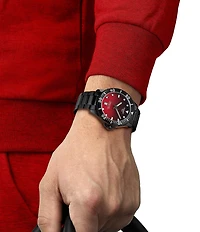 Tissot Unisex Seastar 1000 Quartz Analog Black Tone Stainless Steel Bracelet Watch