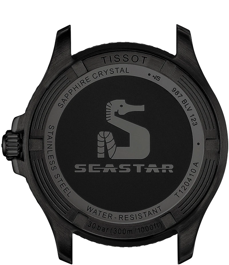 Tissot Unisex Seastar 1000 Quartz Analog Black Tone Stainless Steel Bracelet Watch