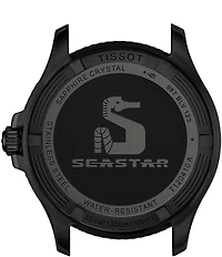 Tissot Unisex Seastar 1000 Quartz Analog Black Tone Stainless Steel Bracelet Watch