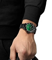 Tissot Unisex Seastar 1000 Quartz Analog Black Tone Stainless Steel Bracelet Watch