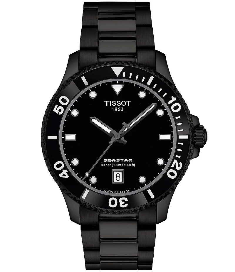 Tissot Unisex Seastar 1000 Quartz Analog Stainless Steel Bracelet Watch