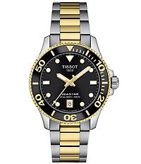 Tissot Unisex Seastar 1000 Quartz Mechanical Automatic Two-Tone Stainless Steel Bracelet Watch