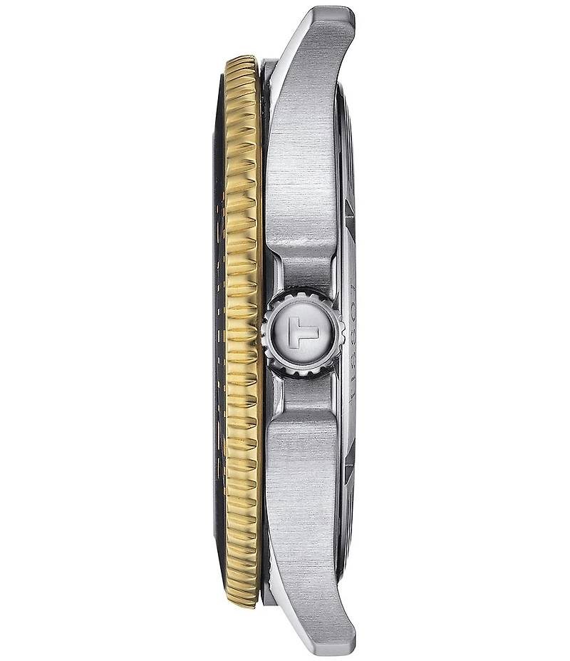 Tissot Unisex Seastar 1000 Quartz Analog Two Tone Stainless Steel Bracelet Watch