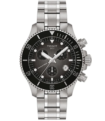 Tissot Unisex Seastar 1000 Quartz Chronograph Stainless Steel Bracelet Watch