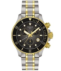 Tissot Unisex Seastar 1000 Quartz Chronograph Two Tone Stainless Steel Bracelet Watch