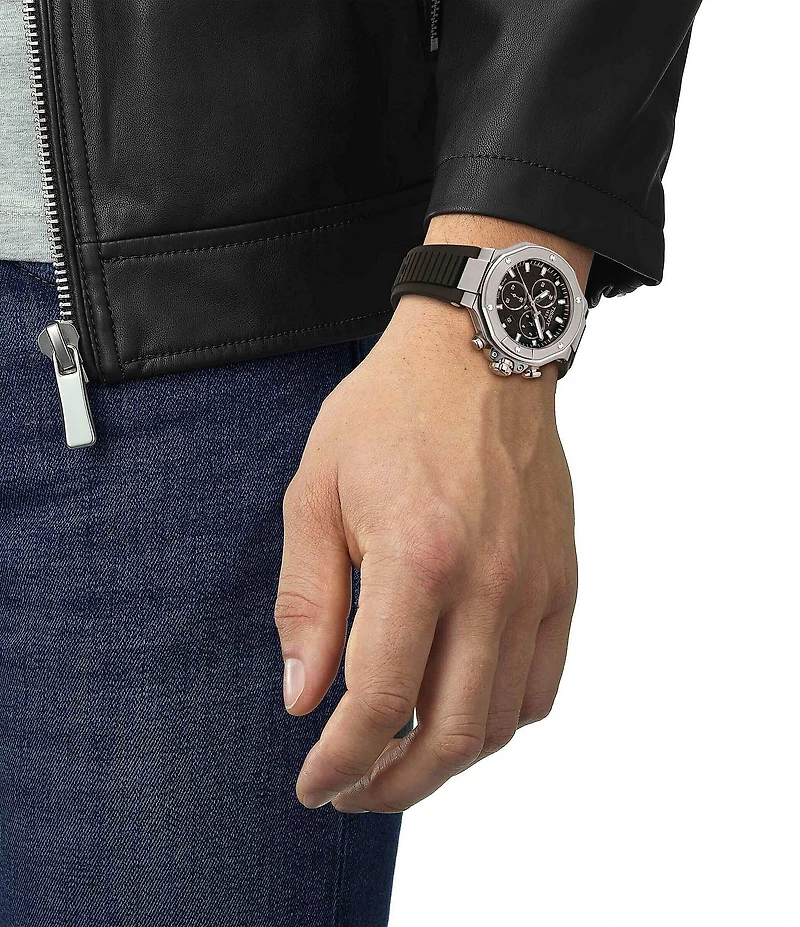 Tissot Unisex T-Race Sport Collection Quartz Chronograph Silicone Strap Watch