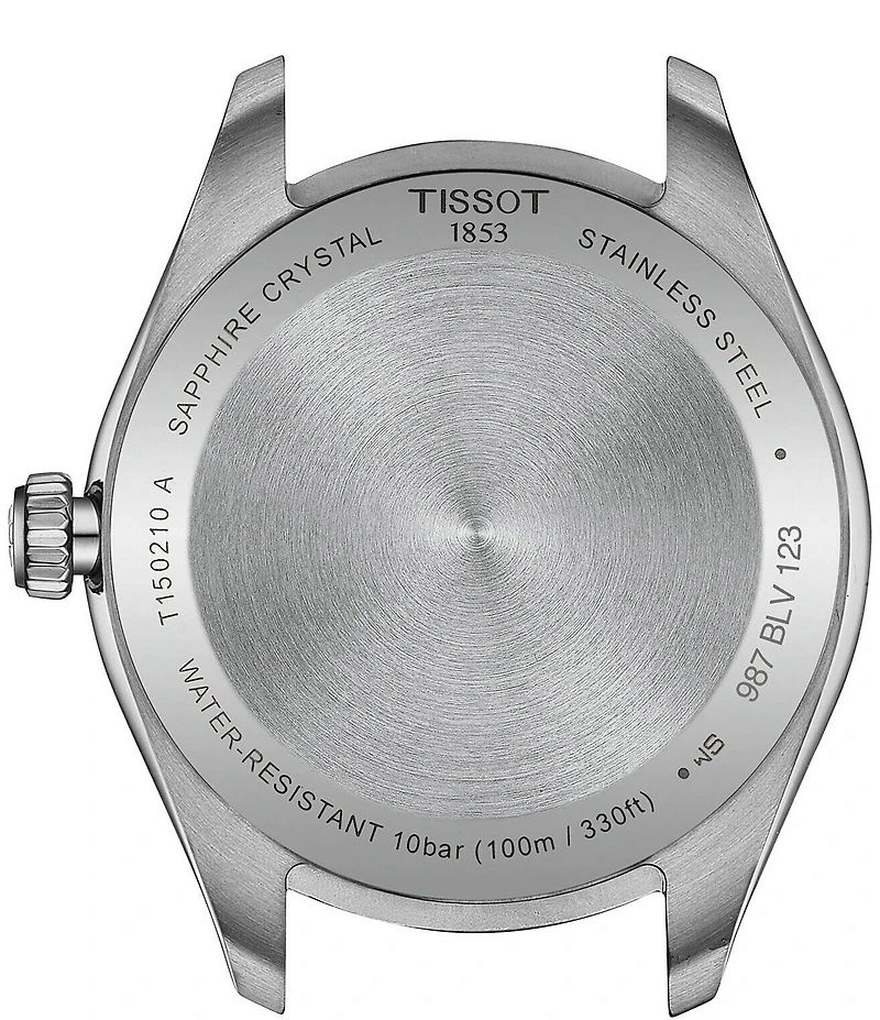 Tissot Unisex Tissot Pr 100 Quartz Mechanical Automatic Tan Leather Strap Mother-of-Pearl Watch