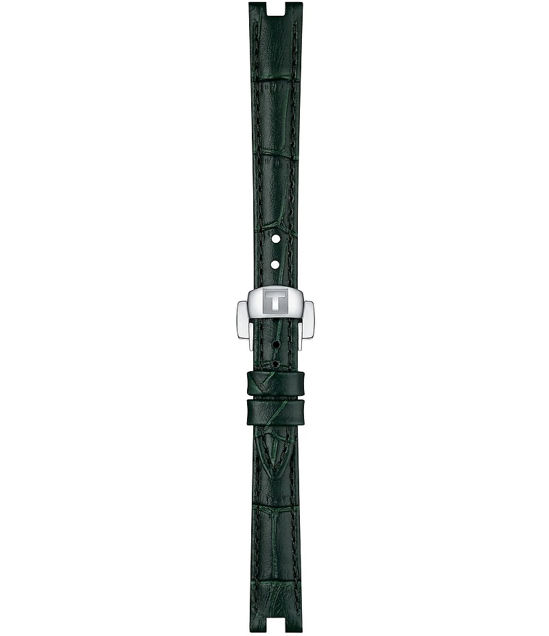Tissot Women's Bellissima Quartz Mechanical Automatic Green Croco Leather Strap Watch
