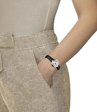 Tissot Women's Bellissima Quartz Mechanical Automatic Green Croco Leather Strap Watch