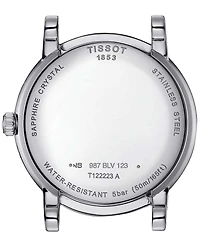 Tissot Women's Carson Premium Lady Moonphase Quartz Analog Light Blue Leather Strap Watch