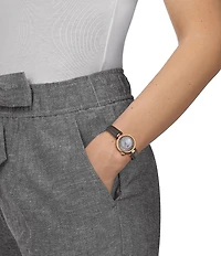 Tissot Women's Desir Automatic Grey Leather Strap Watch