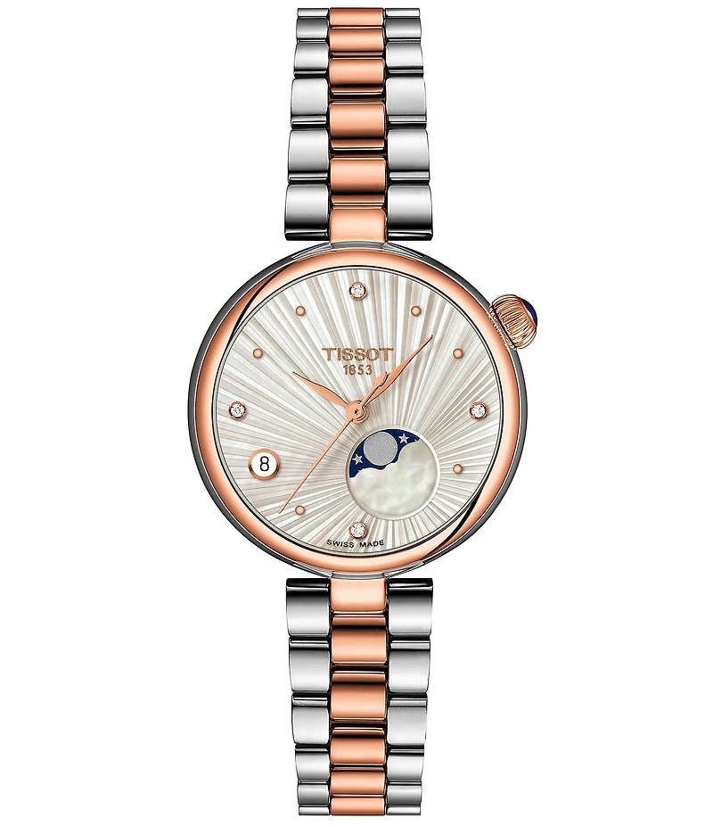Tissot Women's Desir Moonrise Quartz Analog Two Tone Stainless Steel Bracelet Watch