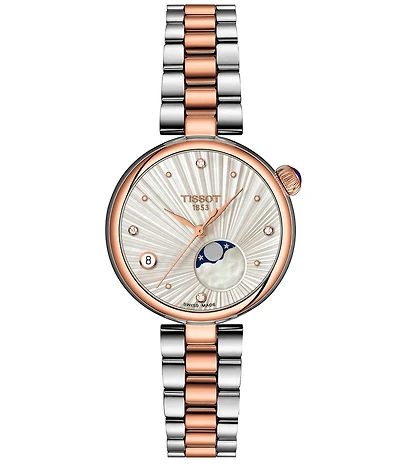 Tissot Women's Desir Moonrise Quartz Analog Two Tone Stainless Steel Bracelet Watch