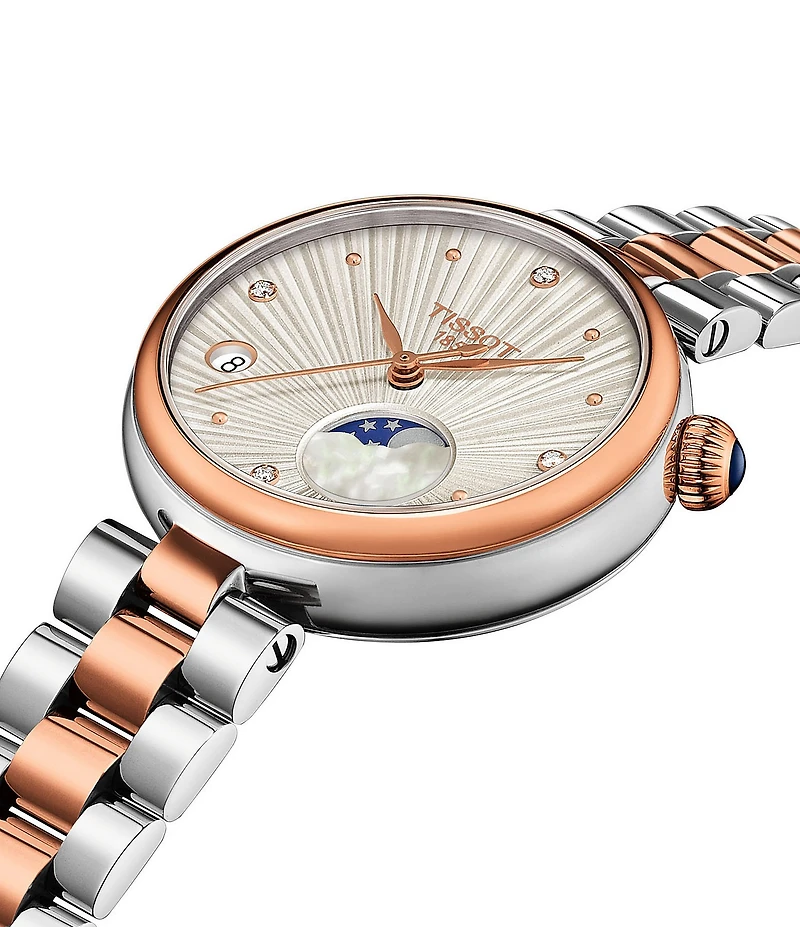 Tissot Women's Desir Moonrise Quartz Analog Two Tone Stainless Steel Bracelet Watch