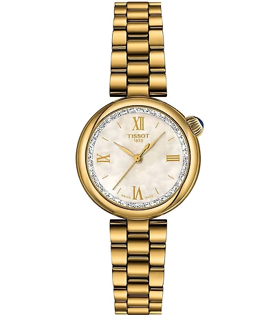 Tissot Women's Desir Quartz Analog Gold Tone Stainless Steel Bracelet Watch Stainless Steel Bracelet And Case With PVD Coating