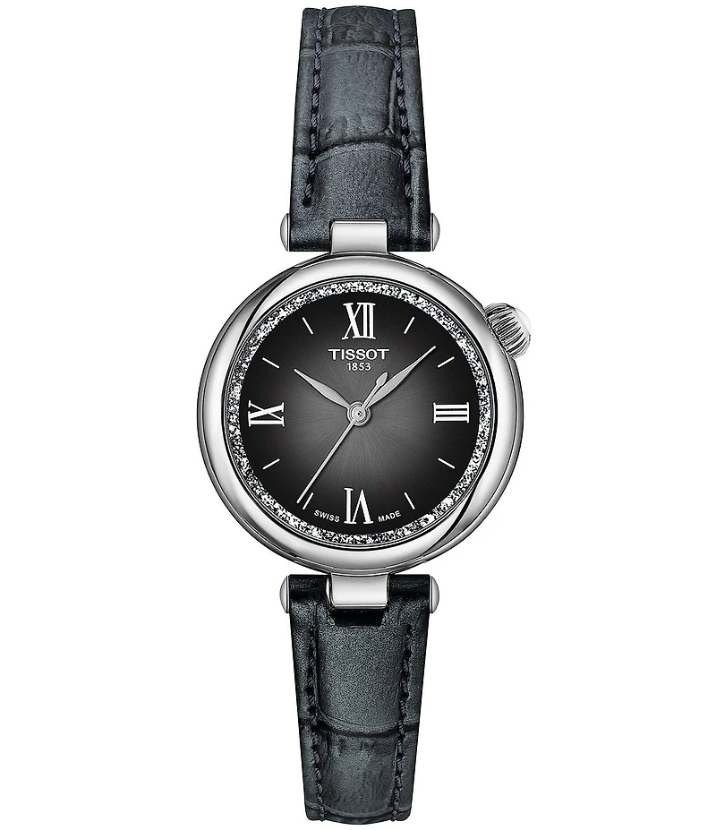 Tissot Women's Desire Quartz Analog Black Leather Strap Watch