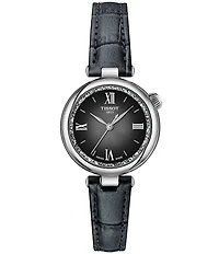 Tissot Women's Desire Quartz Analog Black Leather Strap Watch