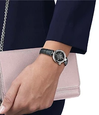 Tissot Women's Desire Quartz Analog Black Leather Strap Watch