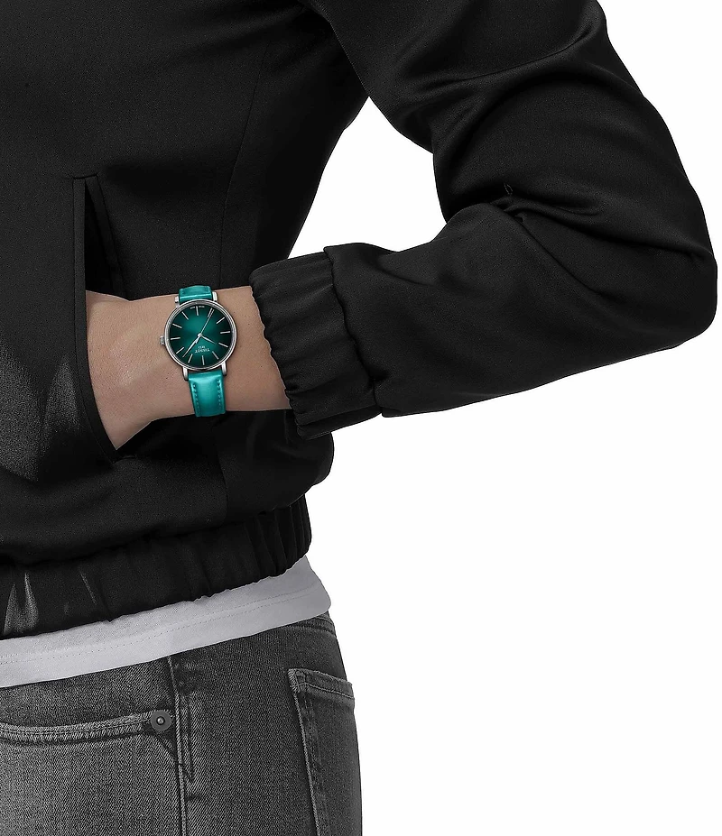 Tissot Women's Everytime Quartz Analog Metallic Teal Green Strap Watch