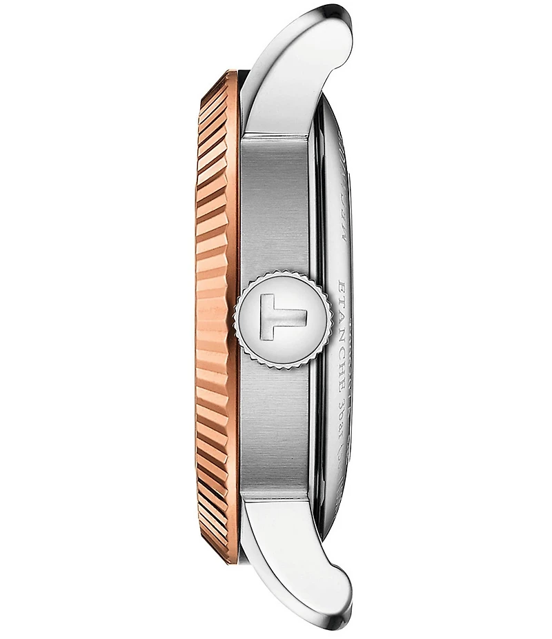 Tissot Women's Le Locle Automatic Blue Leather Strap Watch