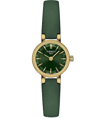 Tissot Women's Lovely Quartz Analog Green Leather Strap Watch