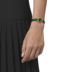 Tissot Women's Lovely Quartz Analog Green Leather Strap Watch
