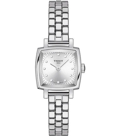 Tissot Women's Lovely Quartz Analog Square Stainless Steel Bracelet Watch