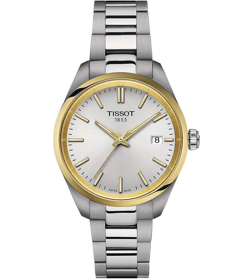 Tissot Women's Pr100 Quartz Mechanical Automatic Two Tone Stainless Steel Bracelet Watch