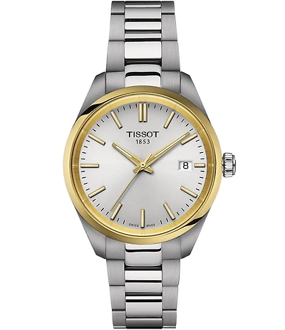 Tissot Women's Pr100 Quartz Mechanical Automatic Two Tone Stainless Steel Bracelet Watch