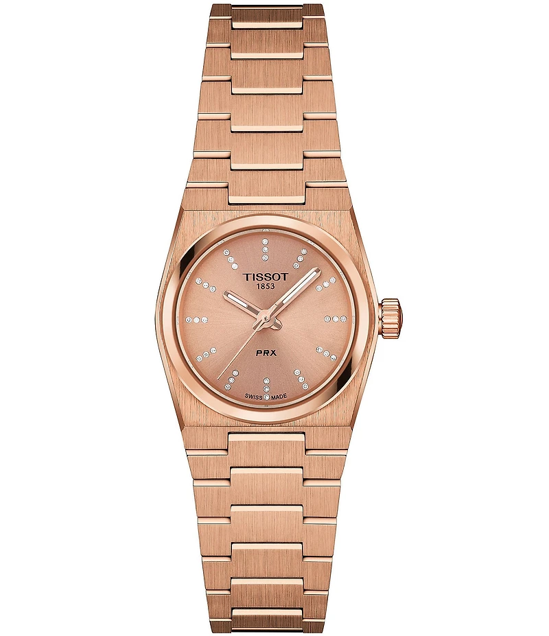 Tissot Women's PRX Quartz Analog Carnation Gold Tone Stainless Steel Bracelet Watch