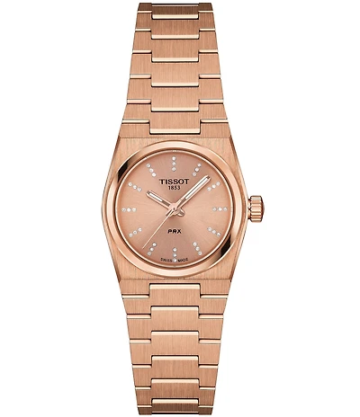 Tissot Women's PRX Quartz Analog Carnation Gold Tone Stainless Steel Bracelet Watch