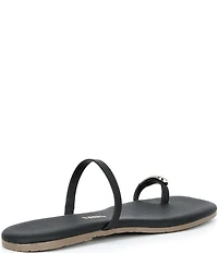 TKEES Colette Leather Metal Toe Loop Flip Flops