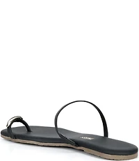 TKEES Colette Leather Metal Toe Loop Flip Flops
