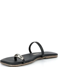 TKEES Colette Leather Metal Toe Loop Flip Flops