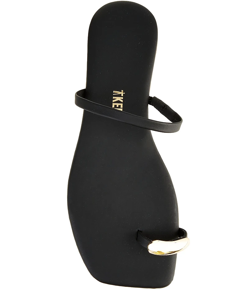 TKEES Colette Leather Metal Toe Loop Flip Flops