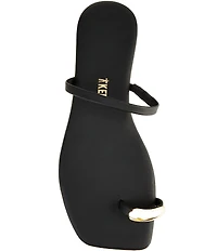 TKEES Colette Leather Metal Toe Loop Flip Flops