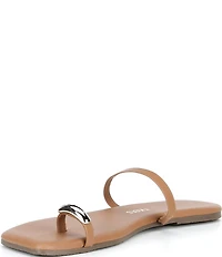 TKEES Colette Leather Metal Toe Loop Flip Flops