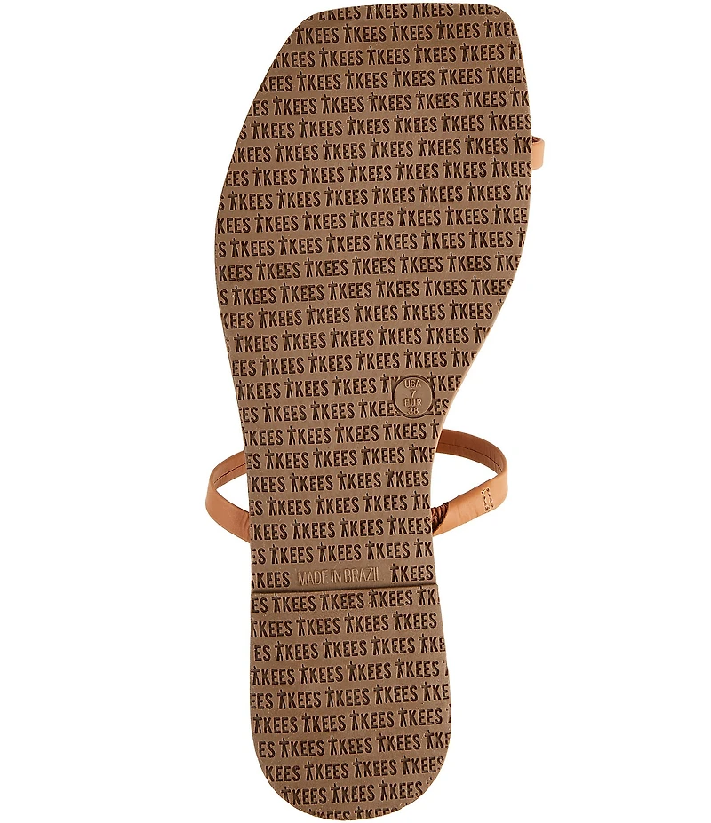 TKEES Colette Leather Metal Toe Loop Flip Flops