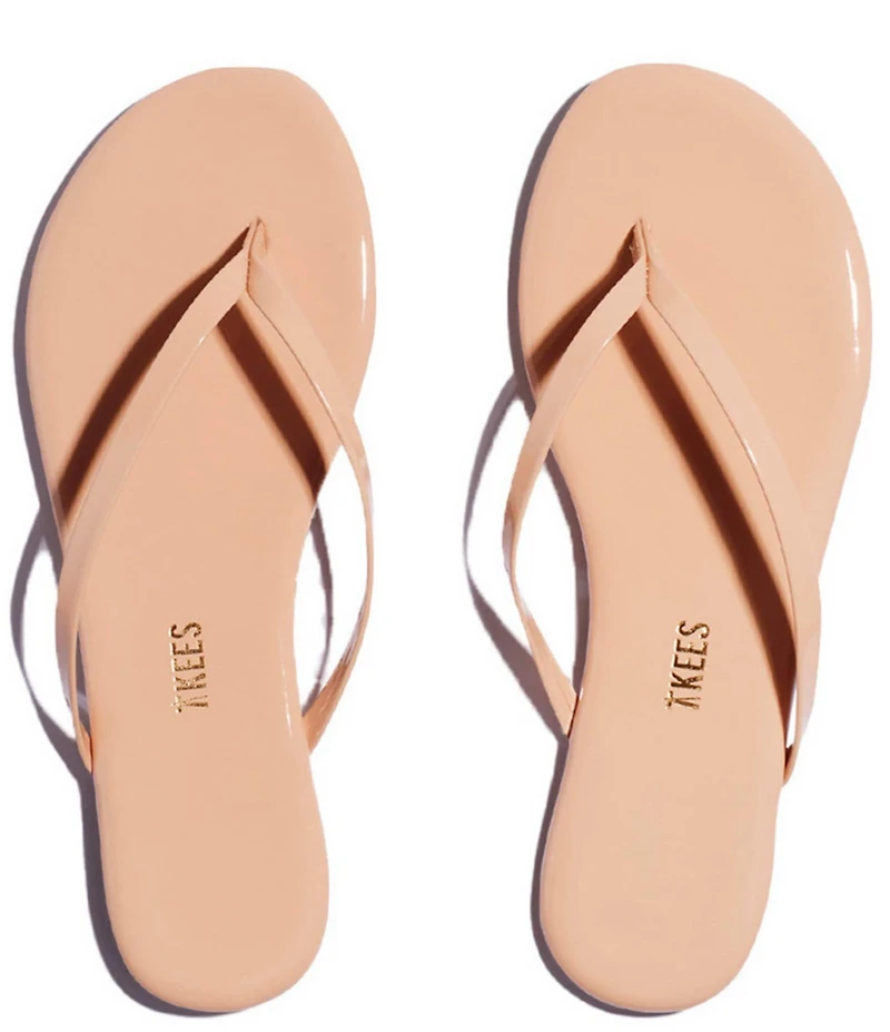 TKEES Lilly Glosses Patent Leather Flip Flops