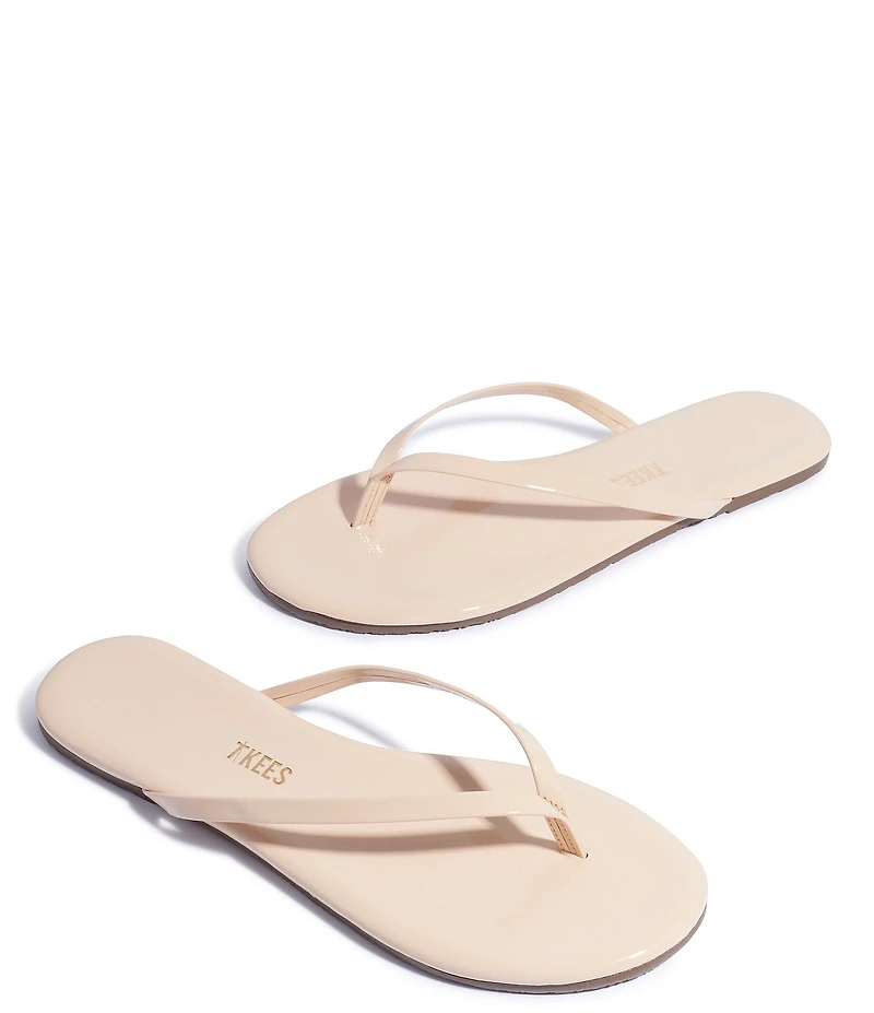 TKEES Lilly Glosses Patent Leather Flip Flops
