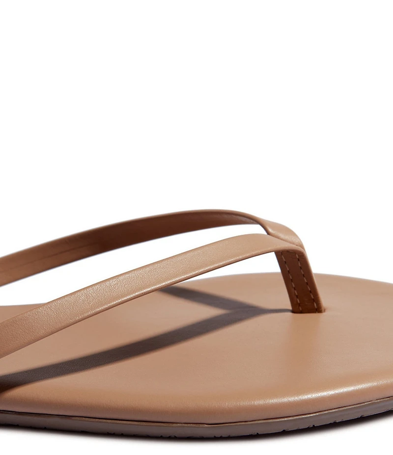 TKEES Lilly Nudes Matte Leather Flip Flops