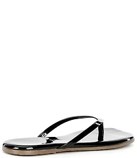 TKEES Square Toe Lily Glosses Patent Leather Flip-Flops