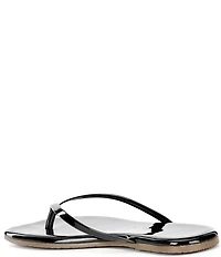 TKEES Square Toe Lily Glosses Patent Leather Flip-Flops