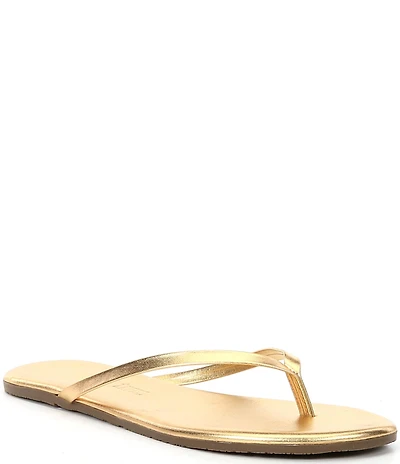 TKEES Lilly Metallics Leather Flip Flops