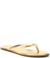 TKEES Lilly Metallics Leather Flip Flops