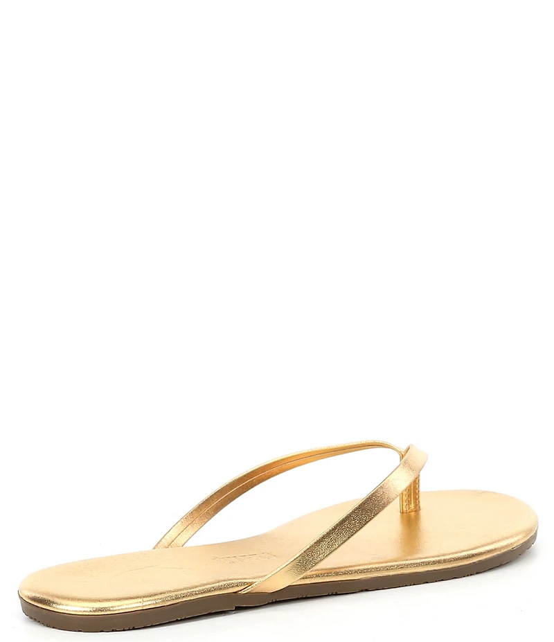 TKEES Lilly Metallics Leather Flip Flops